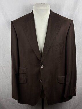 Ceci Est Un Tailleur Loro Piana The Wave Super 130 Wool Silk Brown Bespoke Suit